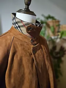Chaleco/Manteau 3/4 En Daim épais vintage años 80 Burberrys con Intérieur Laine - Imagen 1 de 20
