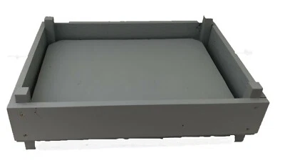 Dog Bed Solid Wood Small Light Grey Finish Removable Bottom Handmade - Image 1 of 3