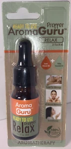 AromaGuru Dropper RELAX Armoatherapy .27 fl oz. 100% Pure & Natural Essential Oi - Picture 1 of 5