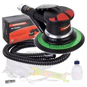 6" Professional Air Random Orbital Palm Sander Dual Action Pneumatic Sander - Picture 1 of 8