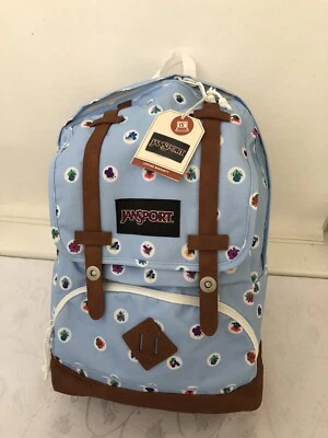Jansport Baughman Fleur De Dot Flowers Bookbag  15” Laptop Backpack Light Blue - Image 1 of 4