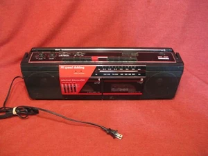 Vintage Montgomery Ward JSJ 39607 Portable Boombox Ghetto Blast Double Cassette - Picture 1 of 15