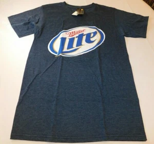 Savvy Men's Short Sleeve T Shirt Miller Lite Navy Blue Heather S small NWT - Picture 1 of 3