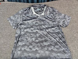 PGA Tour Shirt Mens XXL 2XL Black Pattern Athletic Fit Polo - Picture 1 of 7