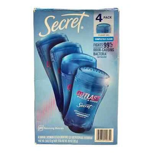 Secret Outlast Clear Gel Deodorant, Completely Clean - 2.6 oz. (4 pk) - Picture 1 of 1