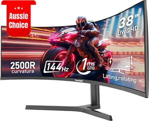 38 Inch Curved Gaming Monitor 144Hz UWQHD 3840x1600 Freesync HDMI DP Adjustable - Picture 1 of 12