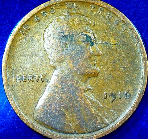 U.S.-1916 "P" WHEATBACK CENT "LAMINATION ERROR" Cover