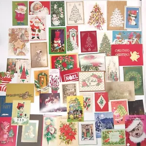 Lote 110+ Tarjetas de Navidad Usadas De Colección Artesanía Efímera Diario Basura Santa Años 60-80 - Imagen 1 de 12