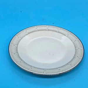 Franciscan Masterpiece China QUADRILLE Bread Plate 6 1/4" 1970's tan on ivory - Picture 1 of 6