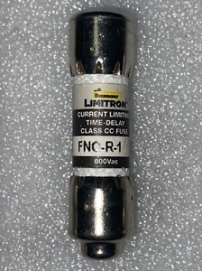 Bussmann FNQ-R-1 (FNQ-R-1, BP/FNQ-R-1) 1A 600V Midget Time-Delay Class CC Fuse - Picture 1 of 1