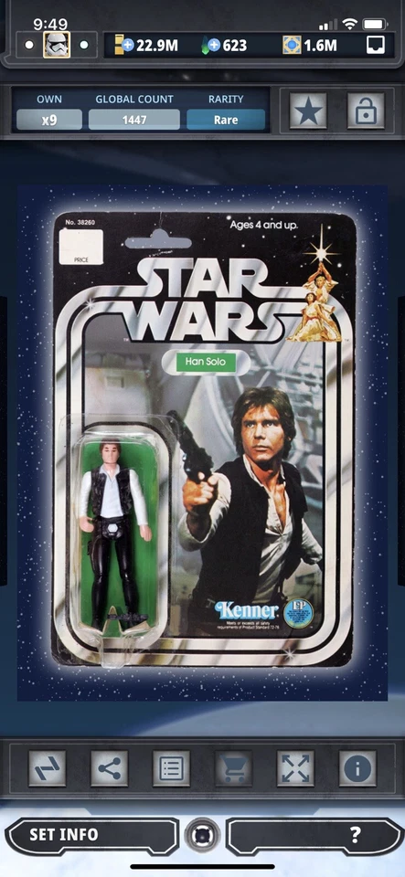 Topps Star Wars Digital Card Trader Han Solo Hasbro/Kenner Action Figure Award - Image 1 of 1