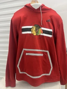 NHL Chicago Blackhawks Hockey Herren Team Hoodie rot Größe Large Pullover Oberteil - Bild 1 von 5