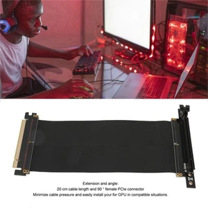 PCIE 3.0 X16 Extender 128Gbp/s Right Angle EMI Shielding GPU Extension Cable CB - Afbeelding 1 van 22