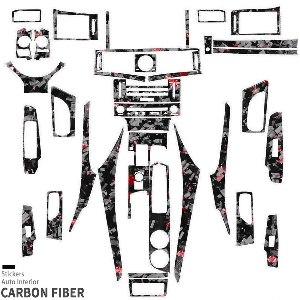 35x Kits interiores completos de fibra de carbono forjada roja para Lexus IS250 IS350 13-18 Foto 1 de 3