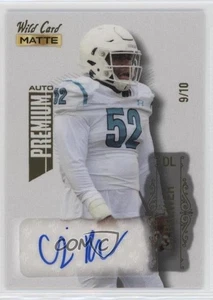 2022 Wild Card MATTE Auto Premium White - Gold Foil /10 CJ Brewer Auto - Picture 1 of 3