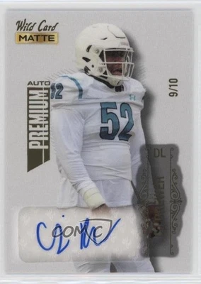 2022 Wild Card MATTE Auto Premium White - Gold Foil /10 CJ Brewer Auto - Image 1 of 2