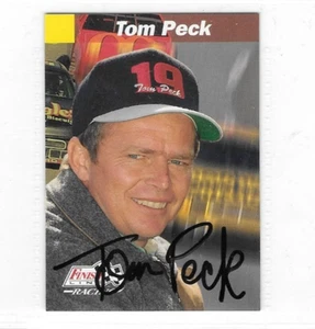 1993 FINISH LINE TOM PECK NASCAR TRADING CARD AUTOGRAPHED SIGNED - Picture 1 of 1