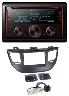 Pioneer 2DIN DAB MP3 Bluetooth USB CD Autoradio für Hyundai Tucson ab 15 schwarz - Bild 1 von 4