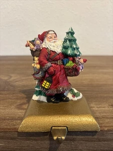 Gusseisen handgefertigter Weihnachtsstrumpfhalter Weihnachtsmann und Spielzeug - Bild 1 von 6