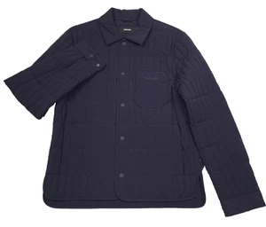 $790 Mackage Mateo Navy Blue Quilted Snap Front Jacket Mens Size 38 - Picture 1 of 12