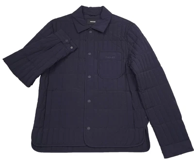 $790 Mackage Mateo Navy Blue Quilted Snap Front Jacket Mens Size 38 - Image 1 of 4