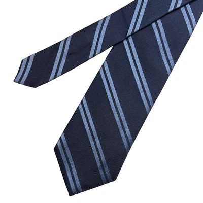Brooks Brothers Corbata Azul Rayas Negocios 3" W 58" L Profesional Preppy Carrera Foto 1 de 4
