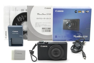 [MINT w/Box] Canon PowerShot S110 Black 12.1MP Digital Camera From JAPAN - Image 1 of 4