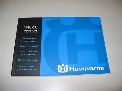 Husqvarna 125 CR125 WR125 2002 nuevo fabricante de equipos originales manual del propietario de fábrica WR CR 125 Husky  Foto 1 de 3