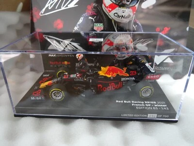 MINICHAMPS 1:43 RED BULL M. VERSTAPPEN WINNER FRENCH GP 2021 ED. 63 N° 492/700 - Photo 1/4