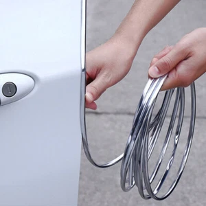 5M Chrome Car Door Edge Scratch Guard Protector Strip Trim Sticker Accessories - Picture 1 of 15