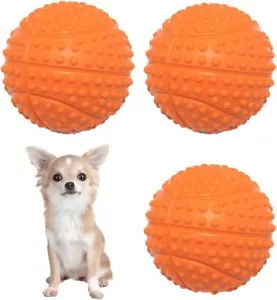 dog squeaky toys balls for small dogs, fetch puppies, 3pack - Picture 1 of 7