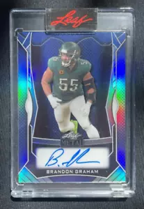 2025 Leaf Metal Philly Eagles Road to Victory Brandon Graham Blue AUTO /35 - Picture 1 of 2