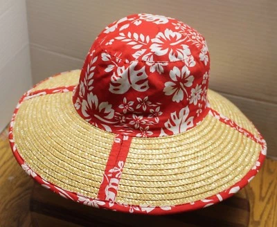 SOMBRERO DE PAJA ESCALA GAL OSFM CORONA ROJA/BLANCA EN MUY BUEN ESTADO Foto 1 de 2