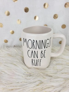 Rae Dunn Mornings Can Be Ruff Haustierbecher 16 Unzen Spülmaschinen- und Mikrowellenfest - Bild 1 von 6
