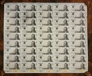 2012 Ultra-Rare Uncut Sheet of 45 Currency House Notes – Uncirculated - Picture 1 of 14