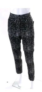 Renuar Tummy Control Stretch Elastic Waist Black Print Slim Cut Pants Size 6 NWT - Picture 1 of 6