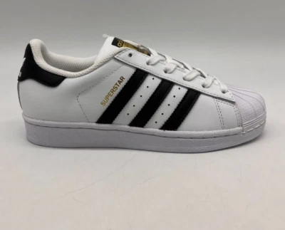 adidas Superstar J White w/ Black Shell Toe Kids Sneakers C77154 - Image 1 of 4