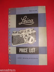 Leica Camera Price List Effective June 1, 1953 E Leitz Inc, New York - Picture 1 of 1
