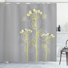Abstract Shower Curtain Abstract Swirls Print for Bathroom
