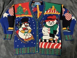 Vintage Just Better Sweaters By Lisa Coufal Christmas Cardigan - Picture 1 of 15