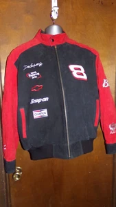 NASCAR 8 Dale Earnhardt Jr Budweiser Chase Authentics Wilsons Leather Jacket Med - Picture 1 of 6