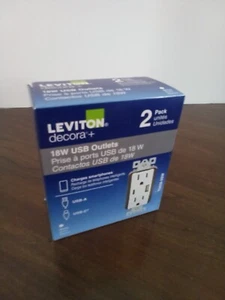 Leviton - 18W USB OUTLETS -T5638-2BW -2 PACK - Picture 1 of 3