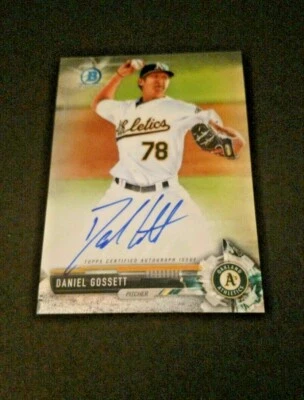 2017 Bowman Chrome Prospect Autograph #CPA-DG Daniel Gossett A's - Image 1 of 2