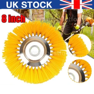 8 Inch Weed Brush Mowing Head Nylon Wire Wheel Trimmer Brush for Brush Cutter - Picture 1 of 20