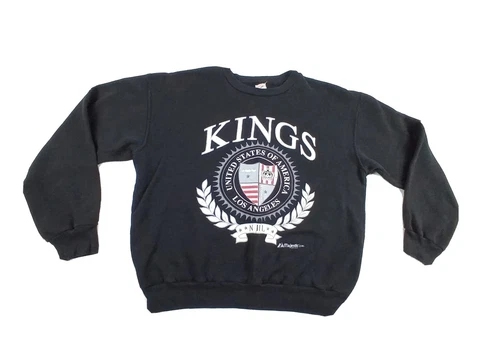 Vintage Majestic Los Angeles Kings NHL Sweatshirt Crewneck Men's XL Black USA Cover