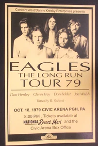 Eagles Poster Long Run Tour '79, Civic Arena, Pittsburg, PA - 11" X 17" ! - Picture 1 of 1