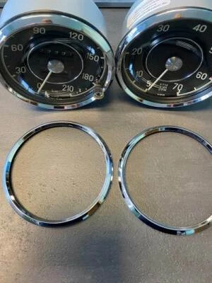 Mercedes Pagode W113 190SL W121 Anello Cromato Cerchione Frontale X Tachimetro E - Immagine 1 di 3