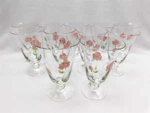 Set Of 11 Christineholm Hungary ROSE 5-1/8" Water Goblets Iced Tea Glasses NWT - Picture 1 of 12