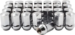 32 Chrome OEM Factory Lug Nuts For GMC Sierra 2500 3500 HD Trucks 14x1.5 7/8 Hex - Picture 1 of 24