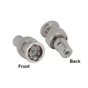 75 Ω BNC Stecker auf RCA Buchse Stecker 75 Ohm für CCTV Überwachungskamera Broadcast - Bild 1 von 1